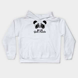 Geek Panda Wear Glasses Kids Hoodie